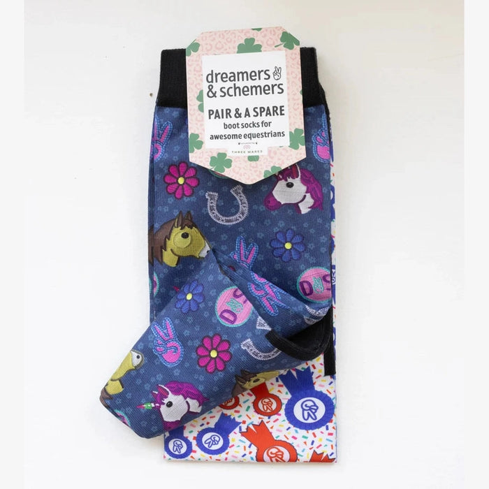 Dreamers & Schemers Riding Socks Pair & a Spare