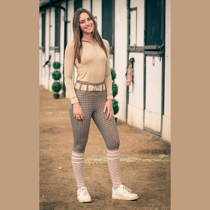 Canter Culture Athletic Breech - English Houndstooth