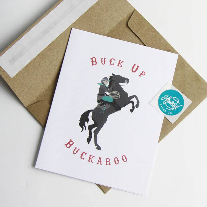 Hunt Seat Buck Up Buckaroo Card