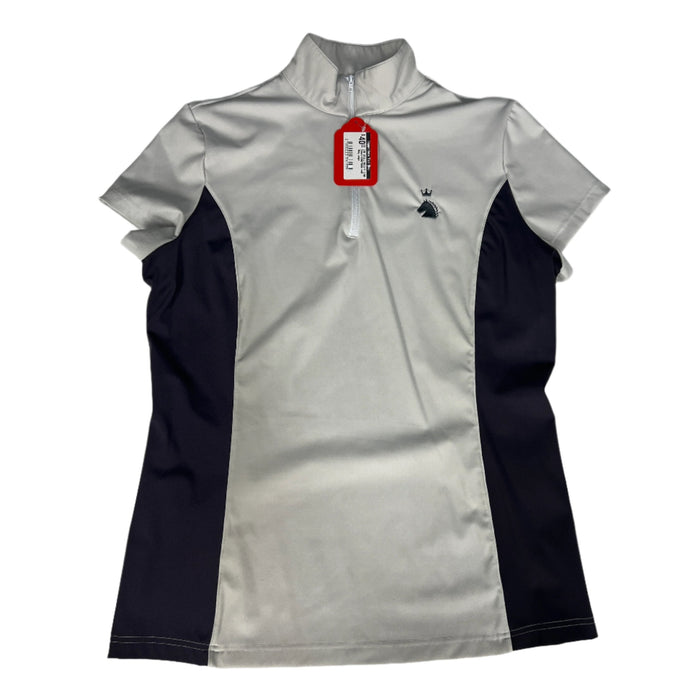 CNT 2816Q HR Farm Short Sleeve Shirt White and Grey Large