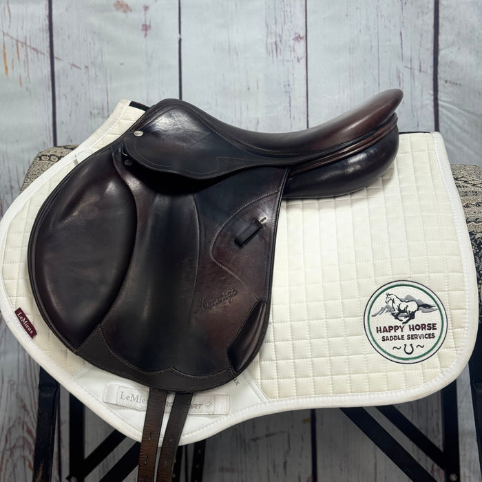 CONS-3454 17" Medium Wide Amerigo CC Monoflap Eventer Saddle Brown
