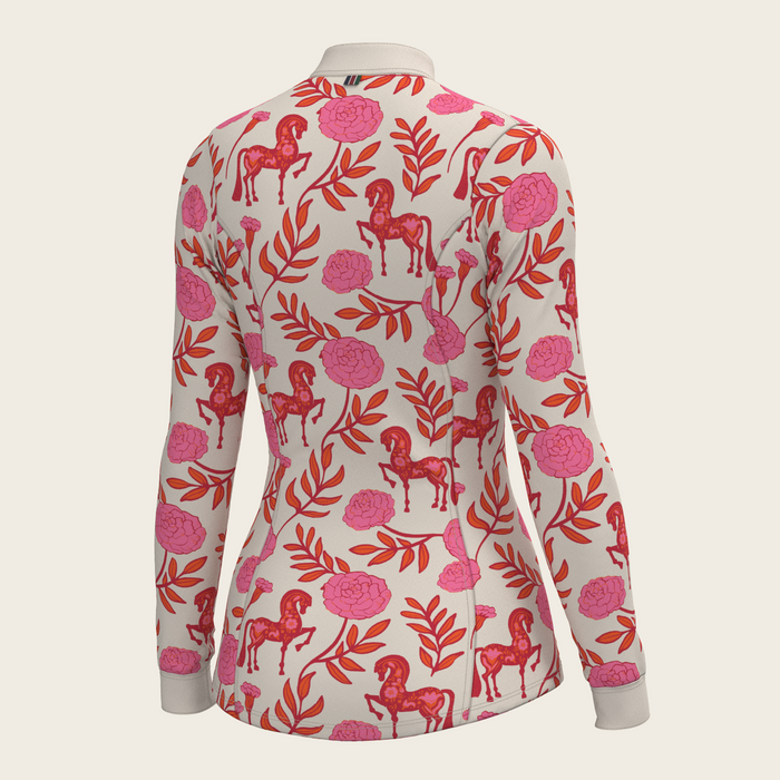 Espoir Peony in Pink Quarter Zip Sun Shirt