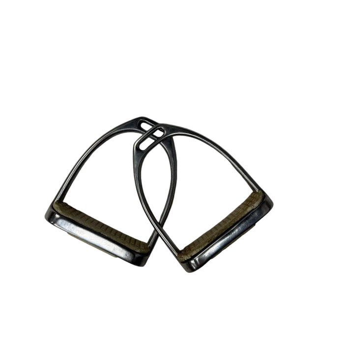 CNT 3153H Stirrup Irons White Pads 4.5”