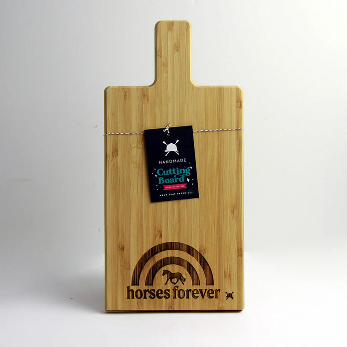 Hunt Seat Horses Forever Bamboo Mini Charcuterie Board