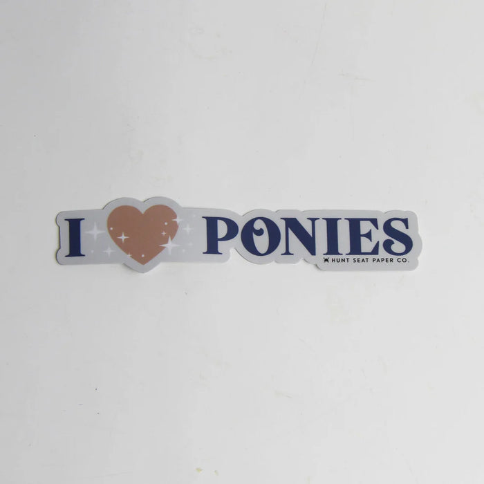 Hunt Seat I Love Ponies Sticker