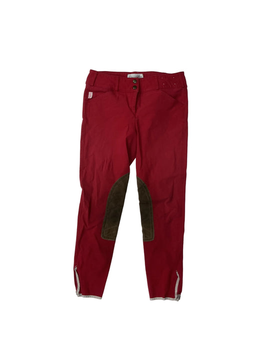 CNT 3166E Tailored Sportsman Knee Patch Breeches Red 28