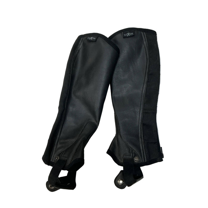 CNT 3167R Saxon Half Chaps Black Kids Medium