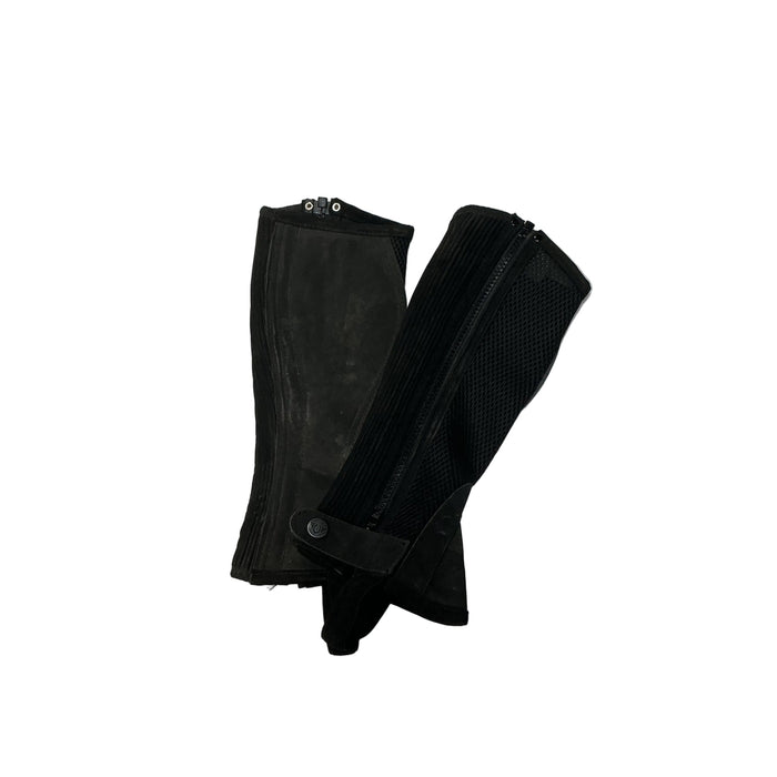 CNT 3167Q Tuffrider Synthetic Half Chaps Black Kids Medium