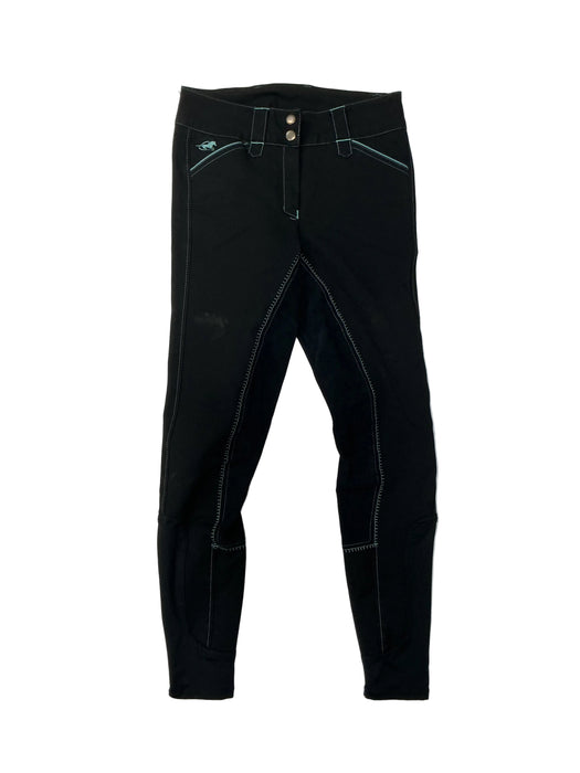 CNT 3167H Piper Full Seat Breeches Black/Teal 24L