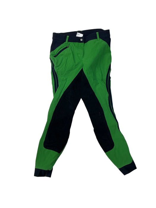 CNT 3167D HKM Full Seat Breeches Green/Navy 28