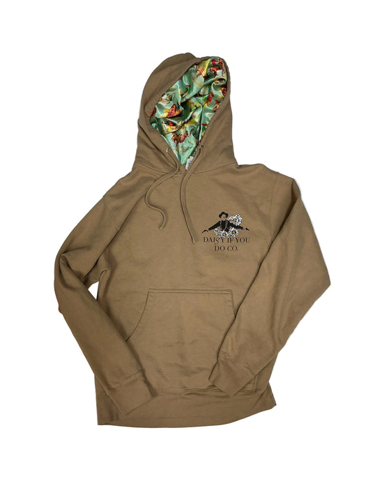 CNT 3177F Daisy If You Do Co. Satin Lined Hoodie Tan/Blue Cowboy Small