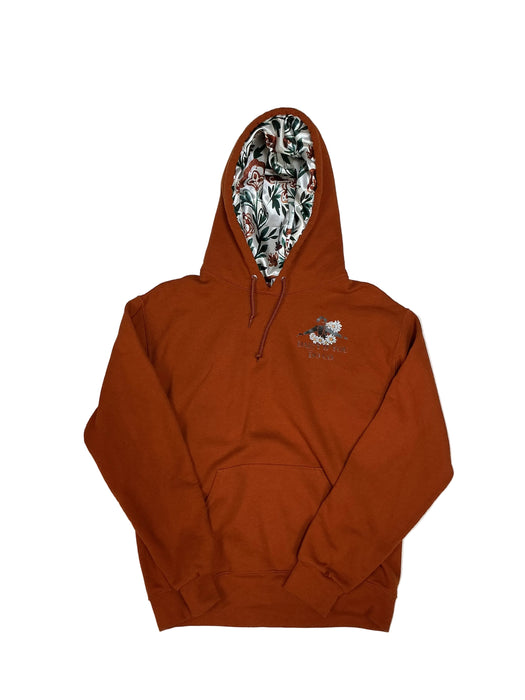CNT 3177E Daisy If You Do Co. Satin Lined Hoodie Rust/Floral Small
