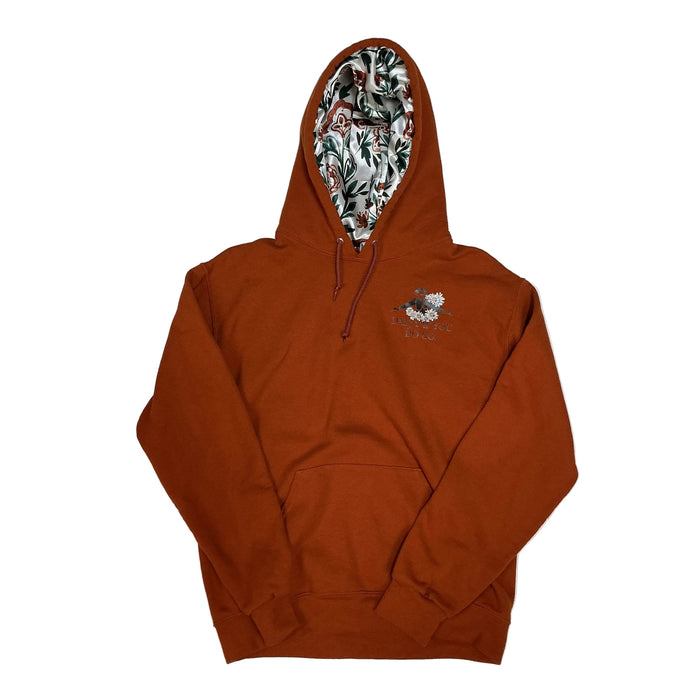 CNT 3177E Daisy If You Do Co. Satin Lined Hoodie Rust/Floral Small