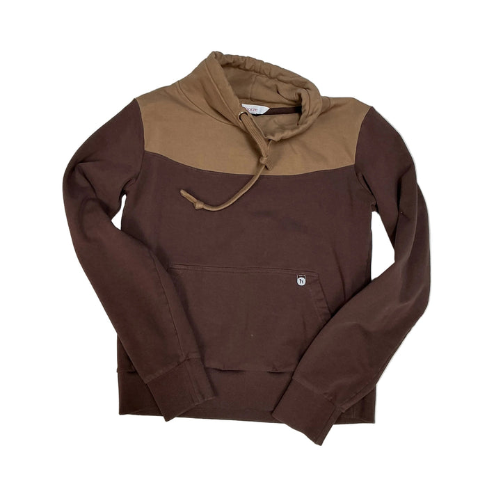 CNT 3177D Horze Cowl Neck Pullover Brown 8