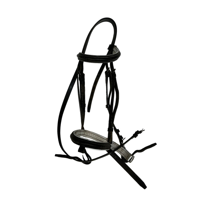 CNT 3178A Bridle with Sparkle Browband Black/White Full