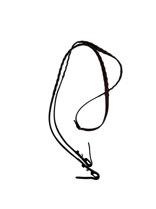 CNT 3181C Braided Reins Brown Pony