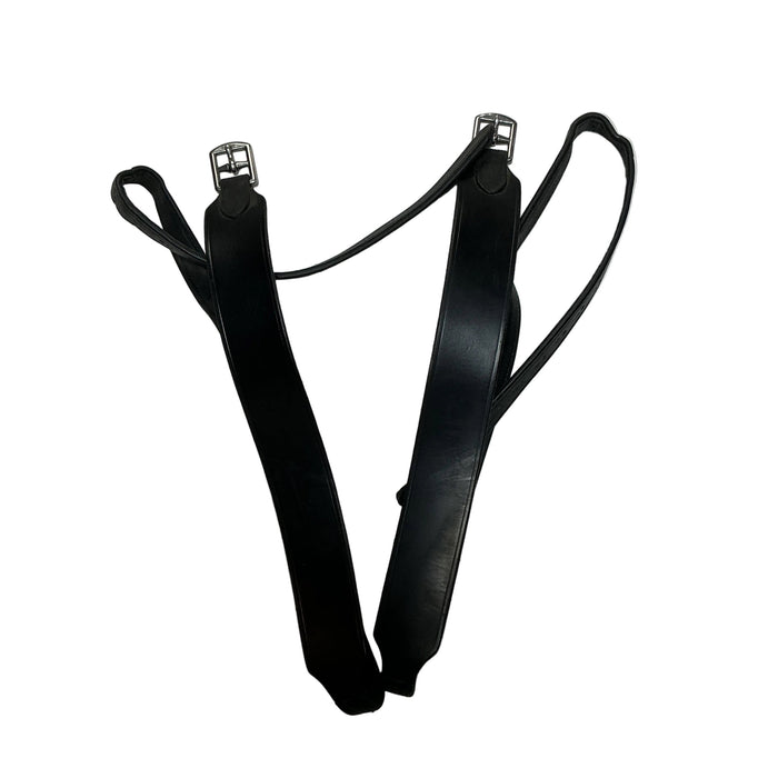 CNT 3183C Total Saddle Fit Stability Leathers Black Approx. 52”