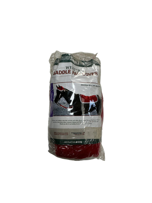 CNT 3183O Tough 1 Christmas Saddle Pad Red