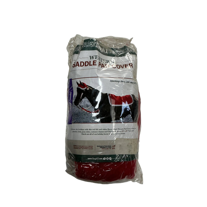CNT 3183O Tough 1 Christmas Saddle Pad Red