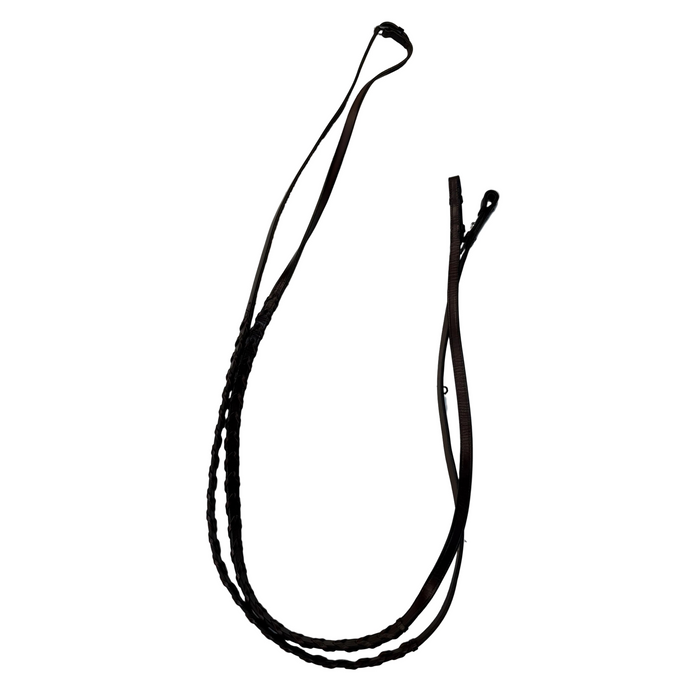 CNT 3025B Leather Laced Reins Brown