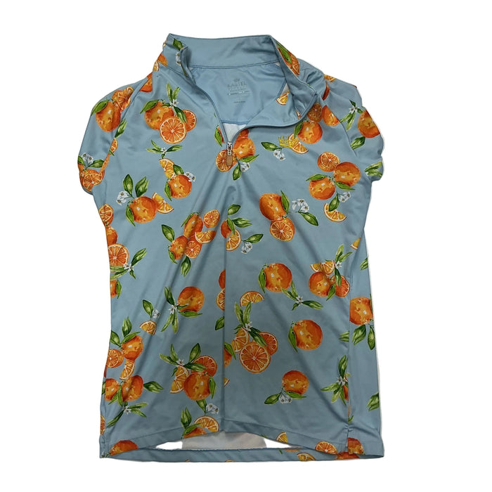 CNT 3195E Kastel Short Sleeve Shirt Blue/Orange Large