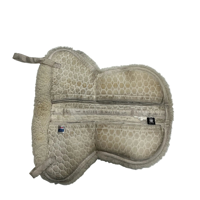 CNT 3197C Mattes Shimmable Fleece Lined Half Pad White