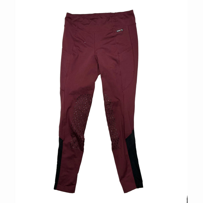CNT 3200G Kerrits Knee Patch Tights Maroon Large