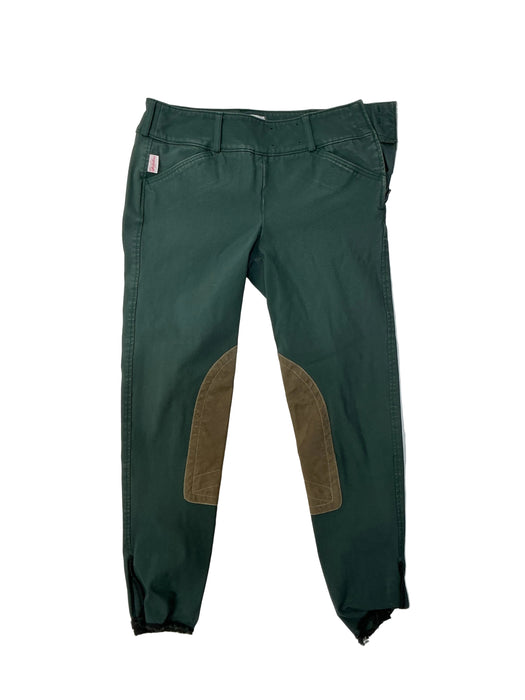 CNT 3140WW Tailored Sportsman Knee Patch Breeches Green 26