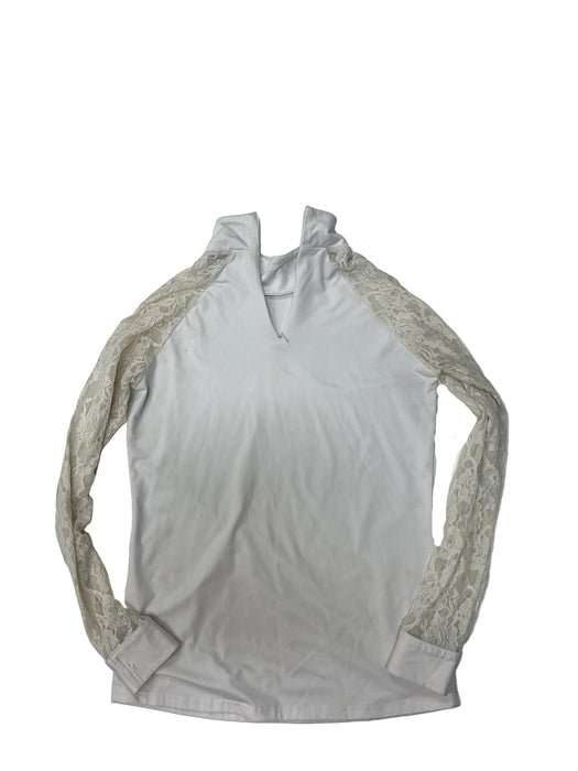 CNT 3140DDD Lace Long Sleeve Shirt White Medium