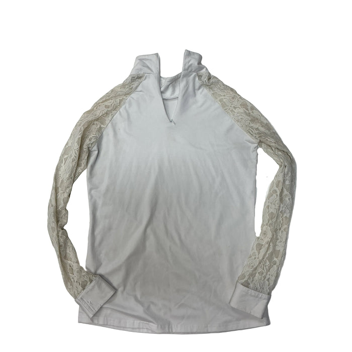 CNT 3140DDD Lace Long Sleeve Shirt White Medium