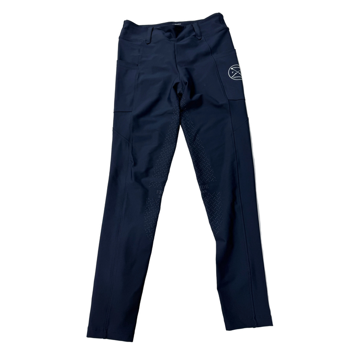 CNT 3034C Free Ride Equestrian Silicone Full Seat Tights Navy Medium