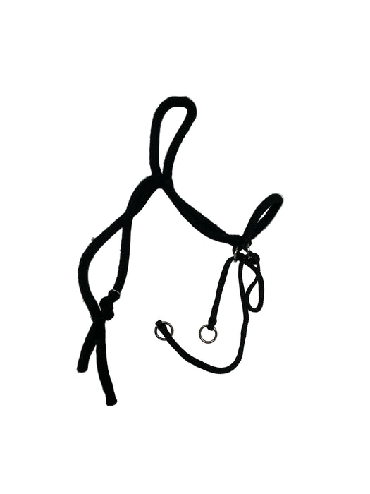 CNT 3215A Rope Bitless Bridle Black Approx. Cob