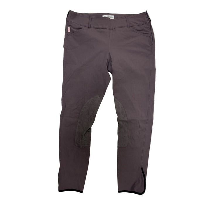 CNT 3226B Tailored Sportsman Knee Patch Breeches Mist Plum 32R