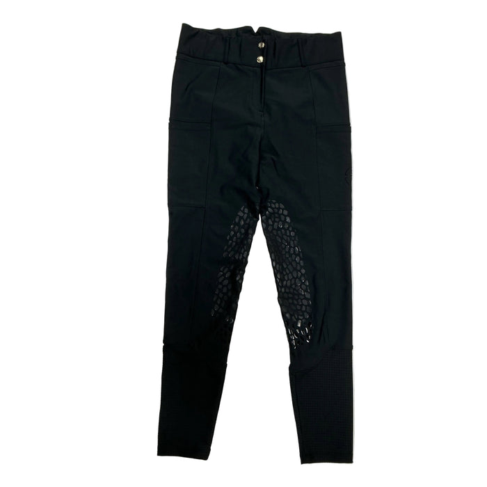 CNT 3226E Sync Equestrian Silicone Knee Patch Tights Black XL