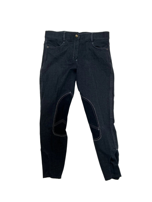 CNT 3228C Ovation Knee Patch Denim Breeches Dark Blue Navy 28R