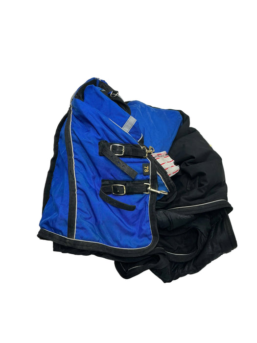 CNT 3233G Schneiders Midweight Blanket with Neck Blue 78”