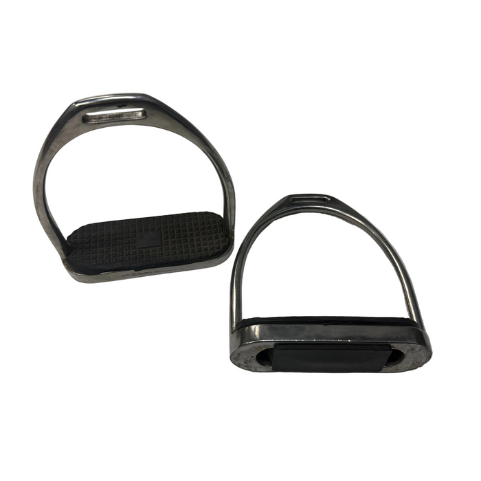 CNT 3051F Stubben Stirrups Irons Black 5"