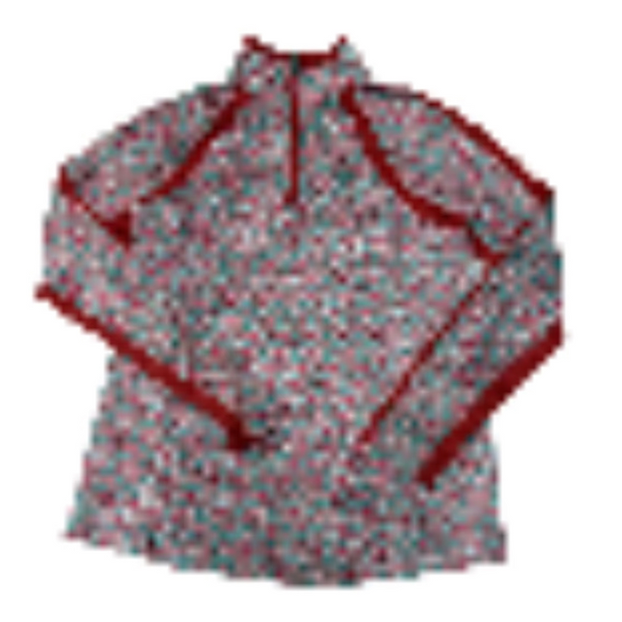 CNT 3053A Ariat Tek Sunshirt Long Sleeve Coral Flower Print Pattern Small