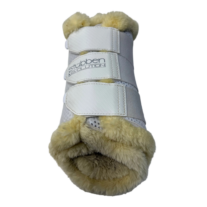 CNT 3067A Stubben & Evolution Fuzzy Brush Boots White Large