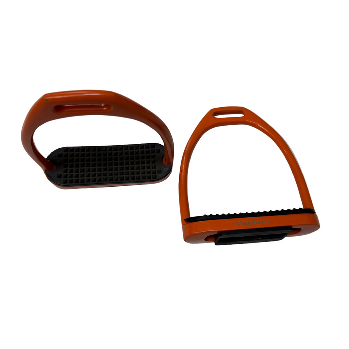 CNT 3080D Punk Ponies Stirrup Irons Orange 4.75