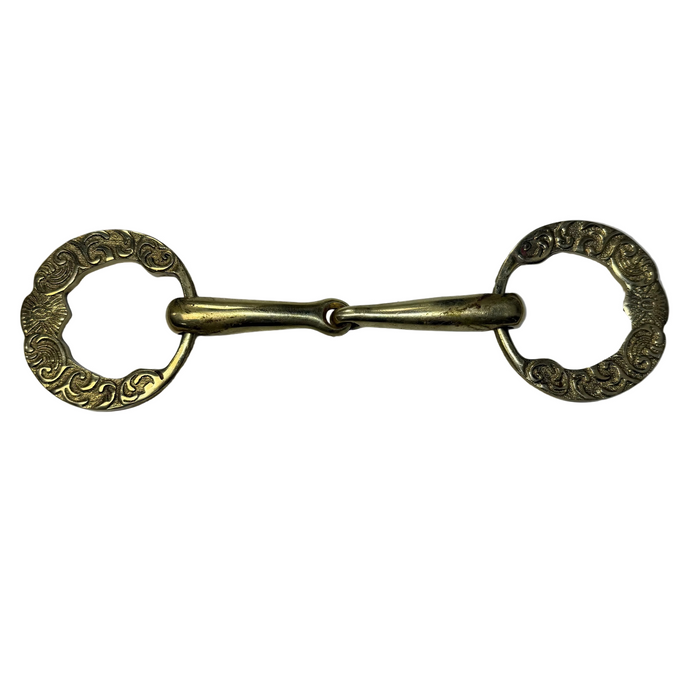 CNT 3080E Loose Ring Single Jointed Bit Gold 5"