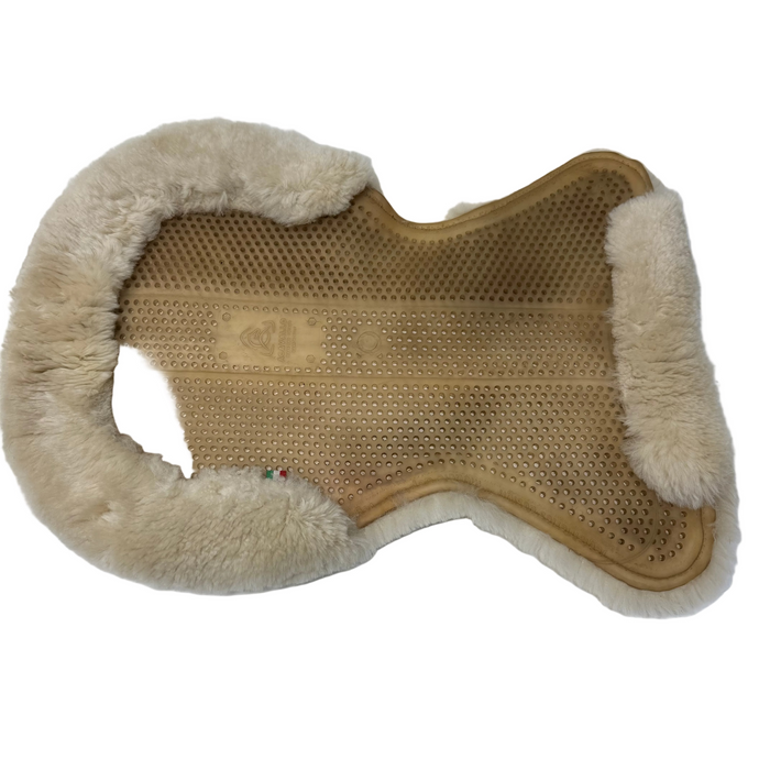 CNT 3071B Therapeutic Gel Sheepskin Half Pad White Large