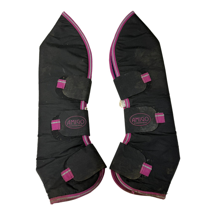 CNT 3074FFF Amigo Shipping Boots (Backs) Black/Pink/Teal Horse