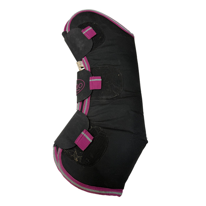 CNT 3074EEE Amigo Shipping Boots (Fronts) Black/Pink/Teal Horse