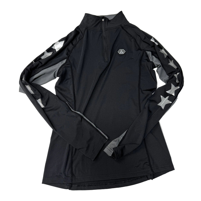 CNT 3074D QHP Long Sleeve Shirt Black/Grey Stars Small