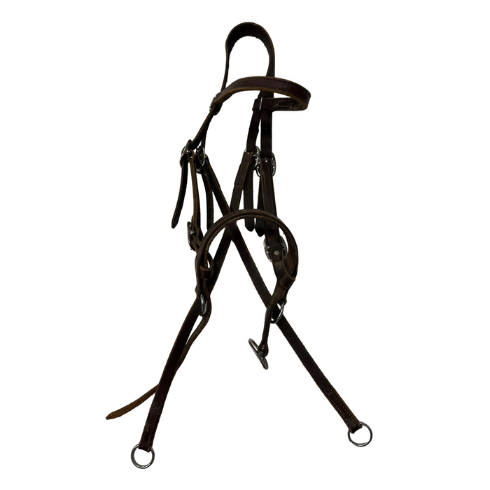 CNT 3061D Bitless Bridle Brown approx. Full