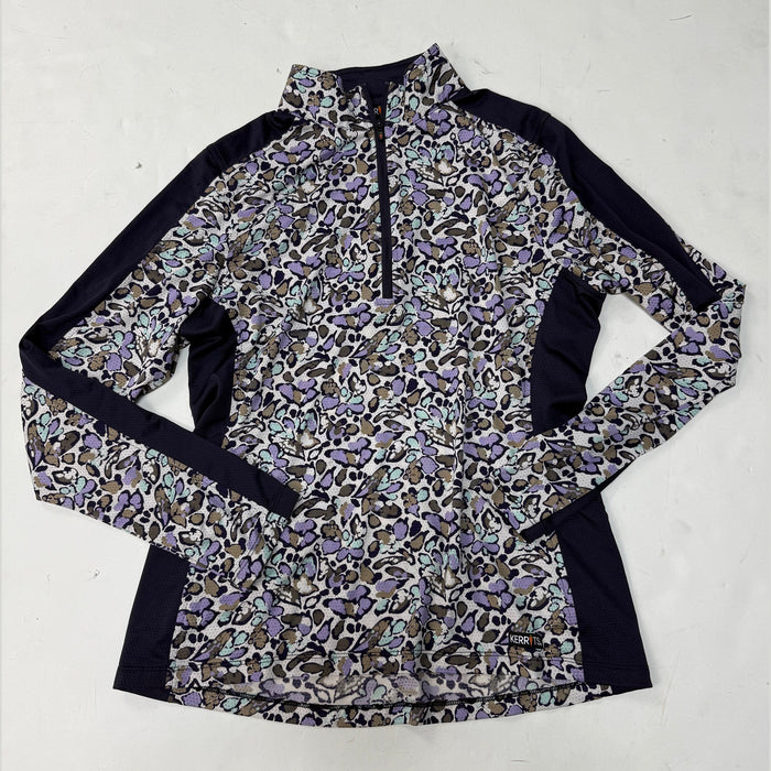 CNT 3078D Kerrits Long Sleeve Sun Shirt Patterned Purple/Teal/Green Medium