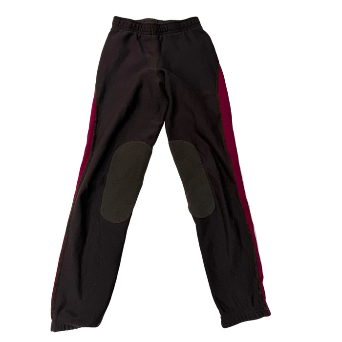 CNT 3079C IRideon Fleeced Lined Knee Patch Breeches Brown/Red Medium