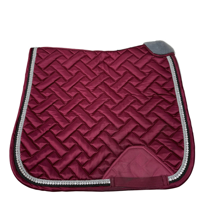 CNT 3090A Schinders Dressage Pad Maroon Sparkly