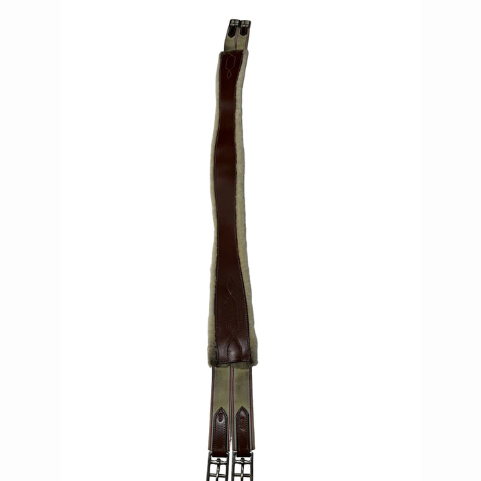 CNT 3093C Hadfield Leather Fleeced Lined Girth Brown 54"